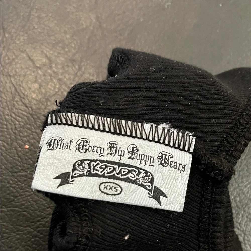 Black 'PEACE' Graphic Dog Tee